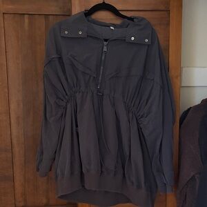 FP Movement by Free People Charcoal Gray Pullover Anorak Jacket